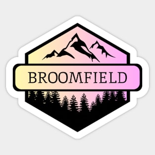 Broomfield Colorado Mountains and Trees Sticker